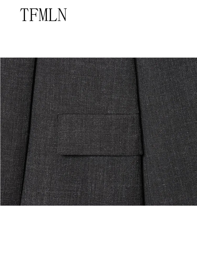 Stand-Collar Single-Button Blazer | Women's Relaxed Tailored Outerwear