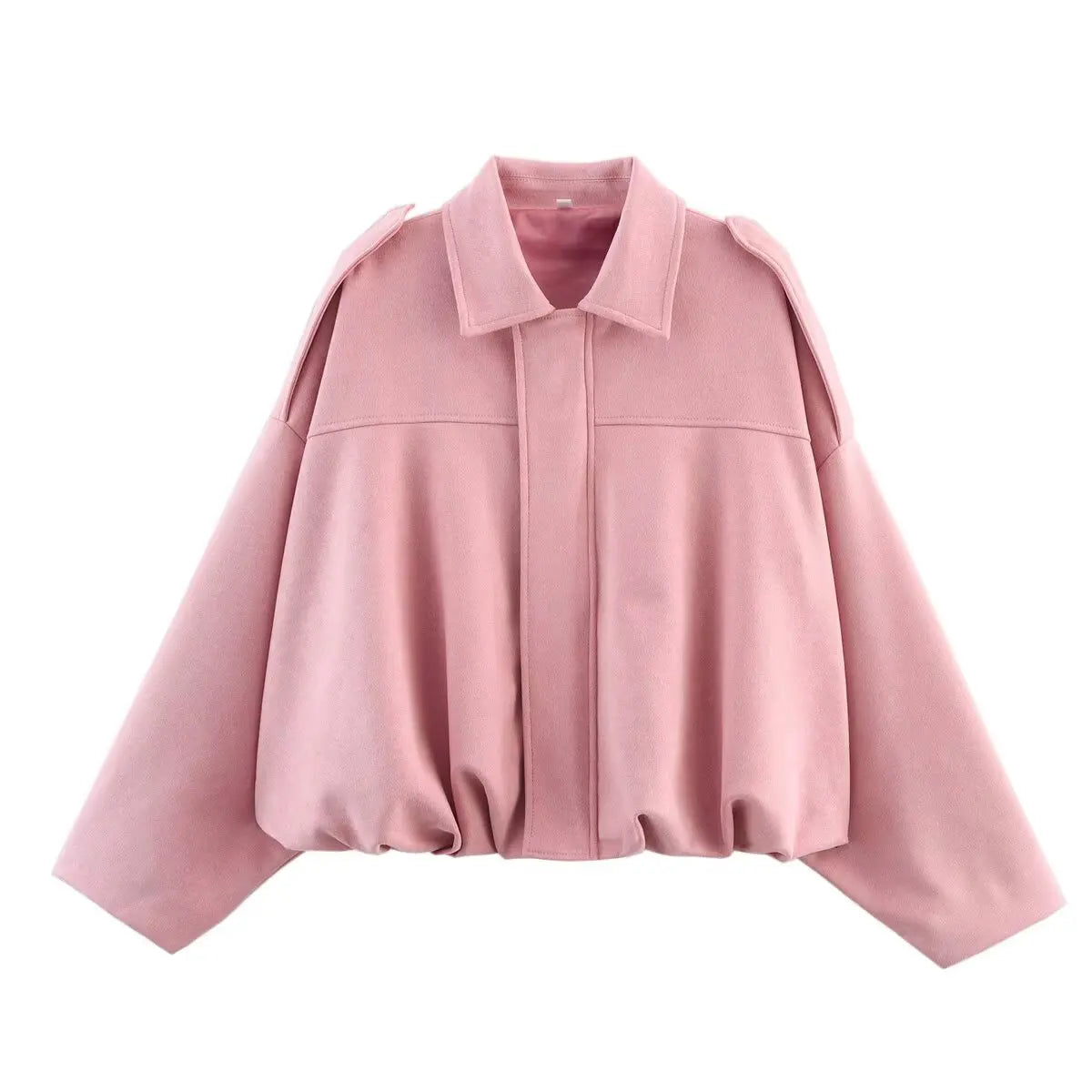 Suede Oversized Bomber Jacket | Women's Zip-Front Casual Outerwear