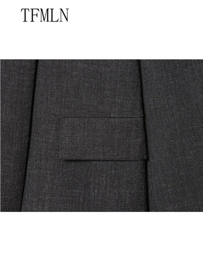 Stand-Collar Single-Button Blazer | Women's Relaxed Tailored Outerwear