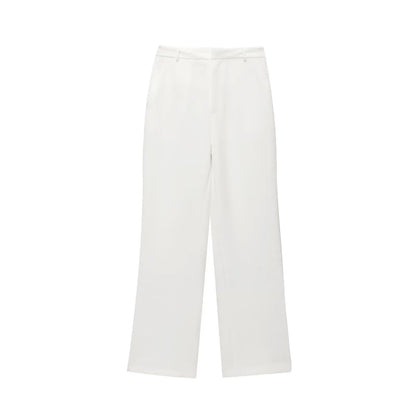 Zip-Front Blazer & Wide-Leg Trousers Set | Women's Summer Two-Piece Co-ord