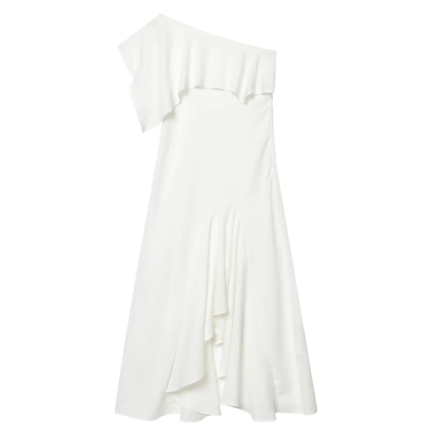 Asymmetric Ruched Maxi Dress | Women's Single-Shoulder Occasion Dress