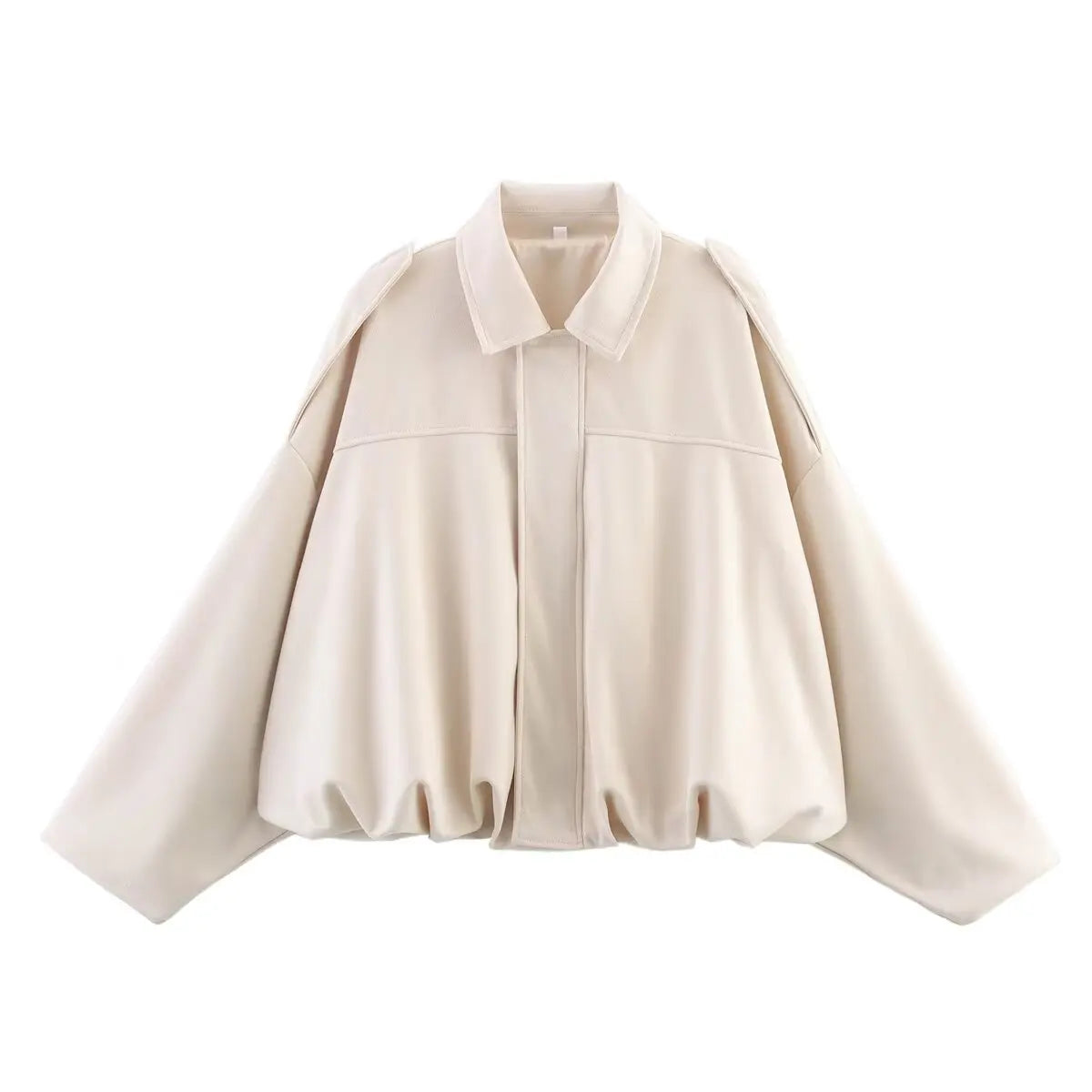 Suede Oversized Bomber Jacket | Women's Zip-Front Casual Outerwear