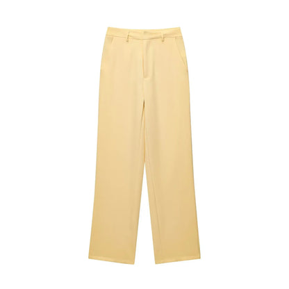 Zip-Front Blazer & Wide-Leg Trousers Set | Women's Summer Two-Piece Co-ord