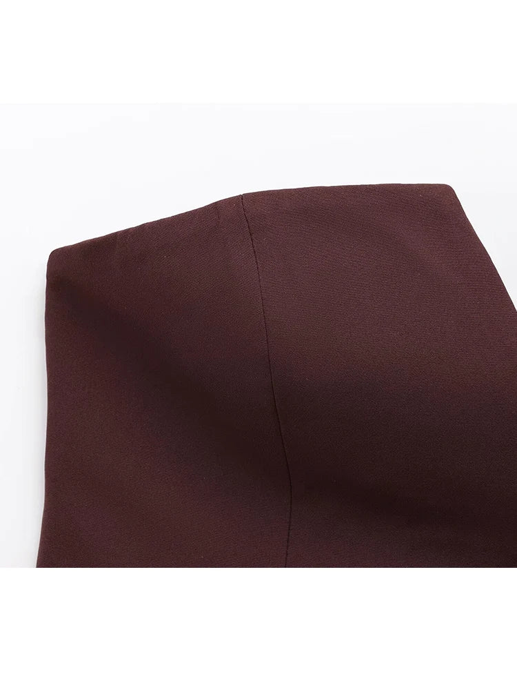 Sleeveless Strapless Crop Top | Women's Solid Office-Ready Tube Top