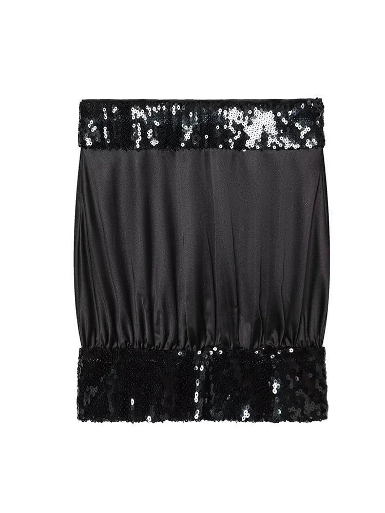 Sequin Strapless Tube Top | Women's Off-Shoulder Evening Wear