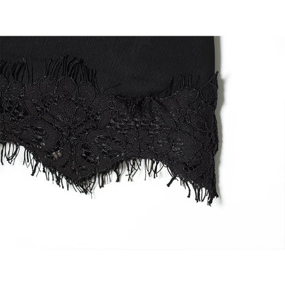 Lace A-Line Mini Skirt | Women's Pleated High-Waist Short Skirt