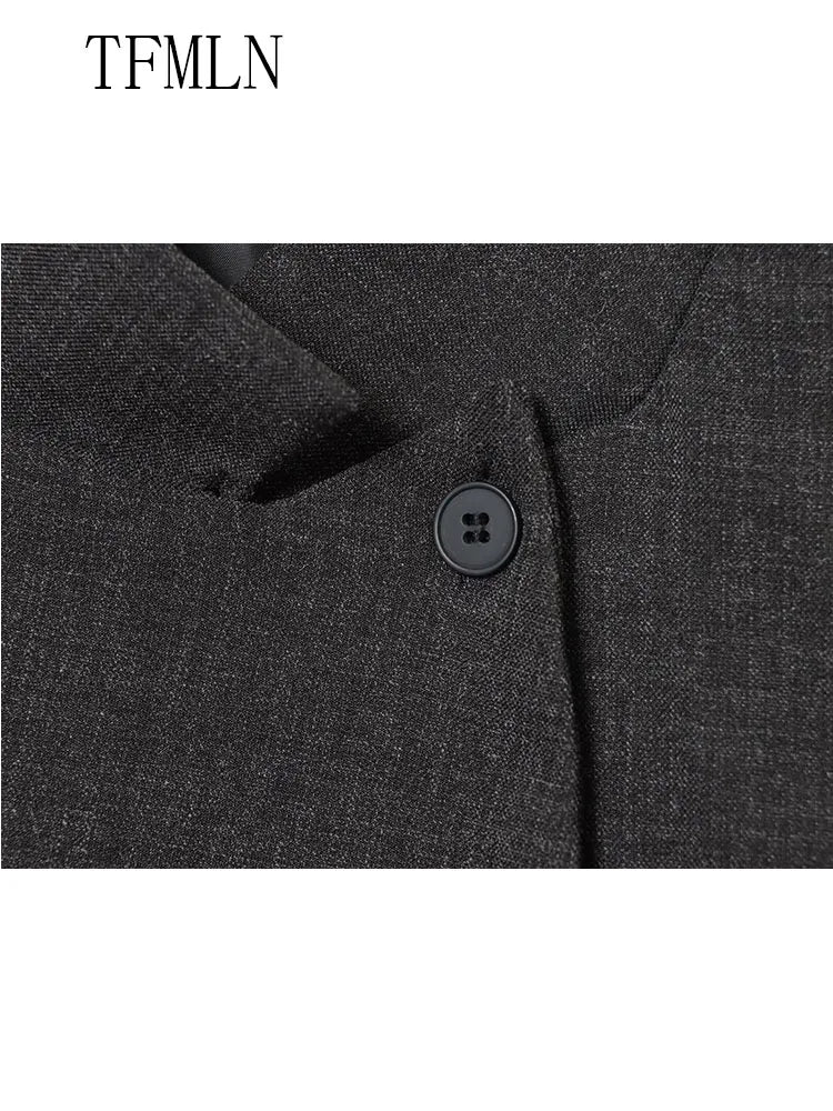 Stand-Collar Single-Button Blazer | Women's Relaxed Tailored Outerwear