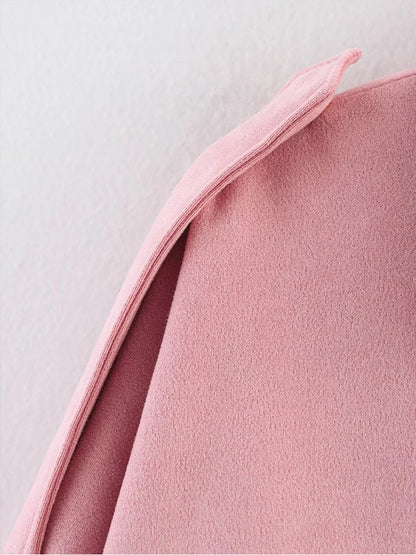 Suede Oversized Bomber Jacket | Women's Zip-Front Casual Outerwear