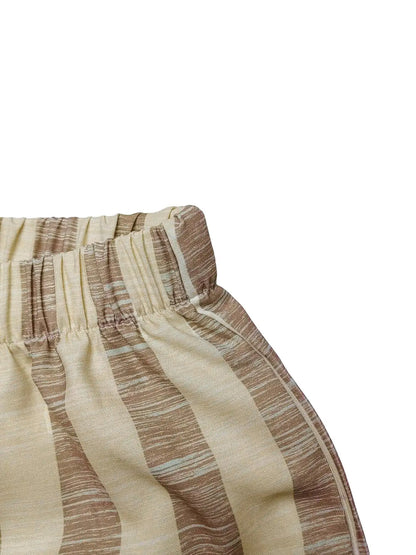 Striped Vest & Wide-Leg Trouser Set | Women's Two-Piece Loose Outfit