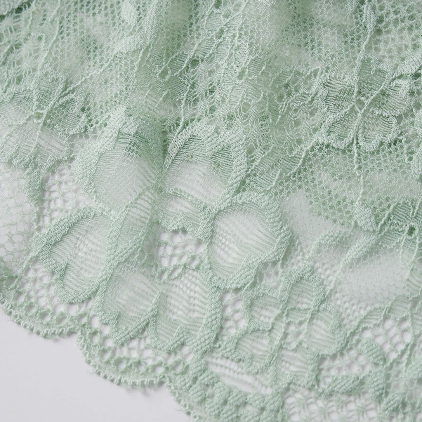 Floral Lace-Trim Babydoll Dress | Women's Ruffle Mesh Mini Dress