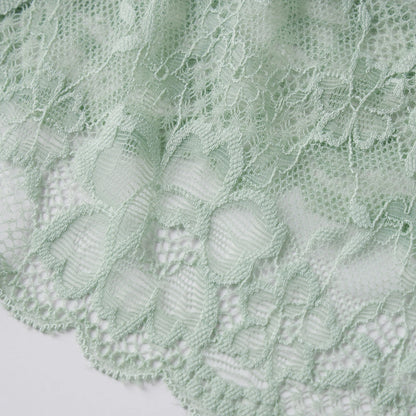 Floral Lace-Trim Babydoll Dress | Women's Ruffle Mesh Mini Dress