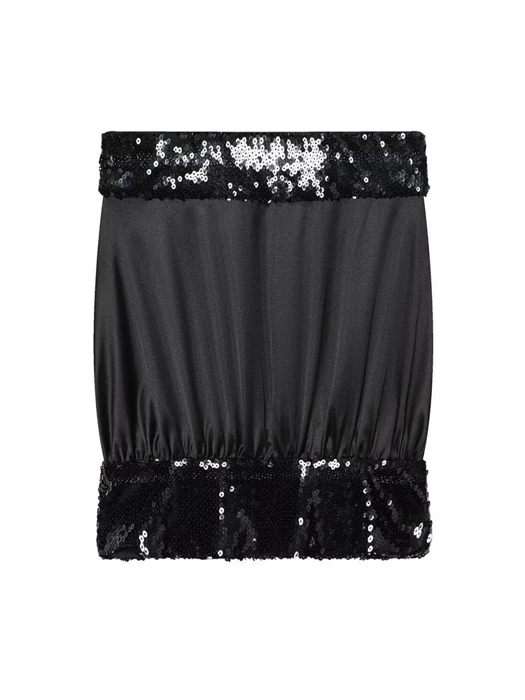 Sequin Strapless Tube Top | Women's Off-Shoulder Evening Wear