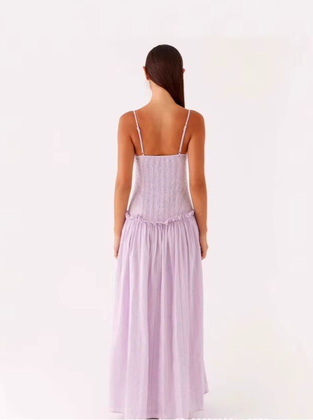 Strappy A-Line Slip Dress | Women's Long Solid Summer Dress